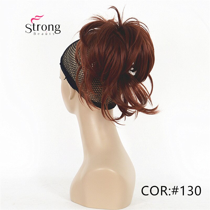 12 Inch Adjustable Messy Style Ponytail Hair Extension Synthetic Hair-Piece with Jaw Claw COLOUR CHOICES: 130 Copper Red