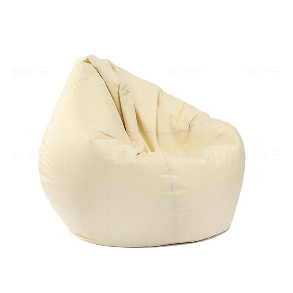 Large Bean Bag Gamer Beanbag Adult Outdoor Gaming Garden Big Arm Chair Unfilled Lounge Home Soft Lazy Cozy Single Sofa Cover: beige