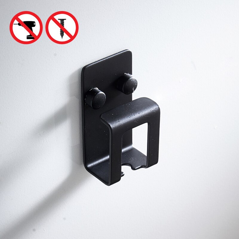Porte-gobelet de salle de bain noir sans poinçon, porte-brosse à dents, accessoires de salle de bain multifonctions, porte-gobelet mural en métal ML6037: Style A