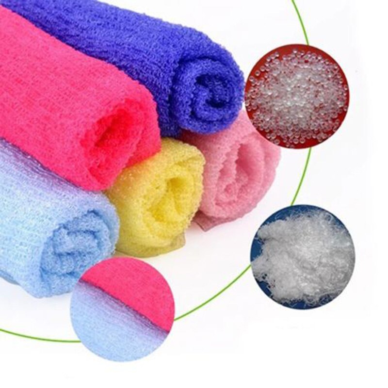 Nylon Waschen Tuch Schlecht Handtuch Schlecht Körper Pinsel Schönheit Haut Peeling Waschlappen Dusche Schlecht Waschen Handtuch Haut Polieren Handtuch