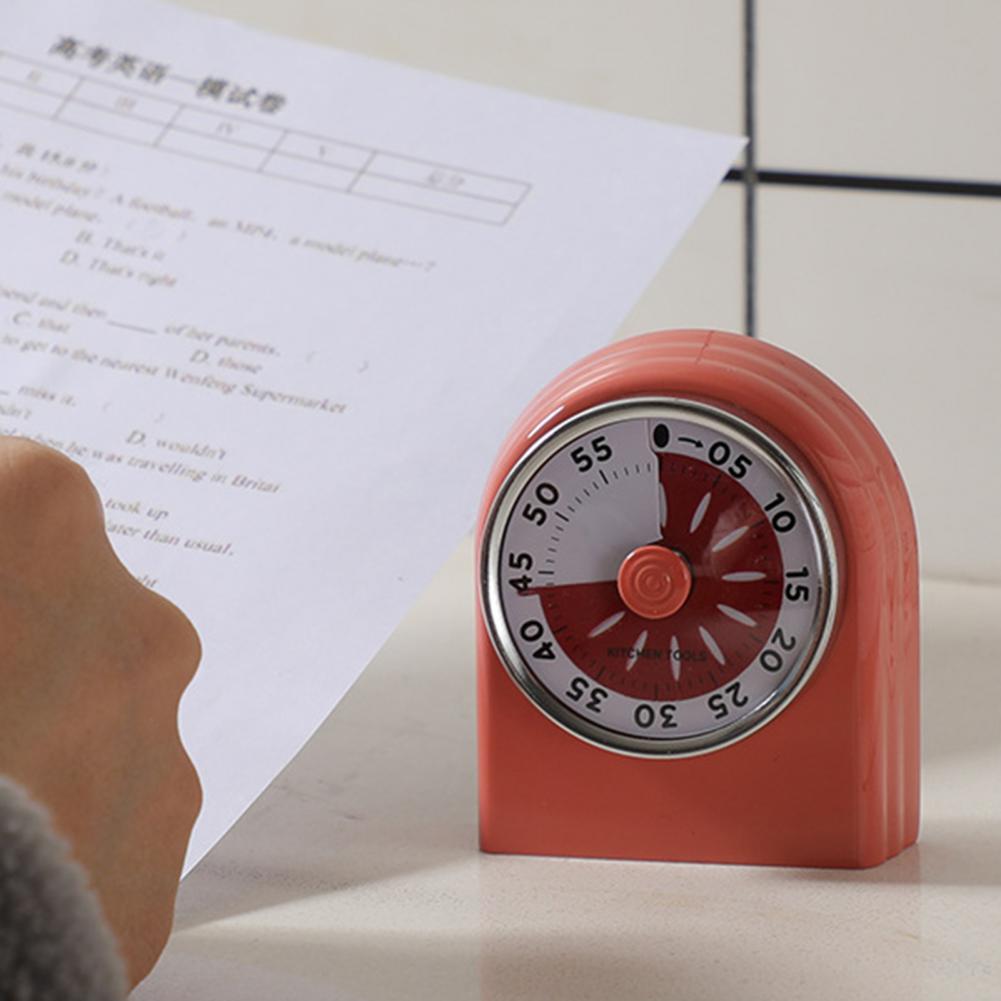 Magnetic Kitchen Timer Stainless Steel Mechanical Timer Fridge Magnet Manual Countdown Clocks Cooking Reminder Stopwatch Timer