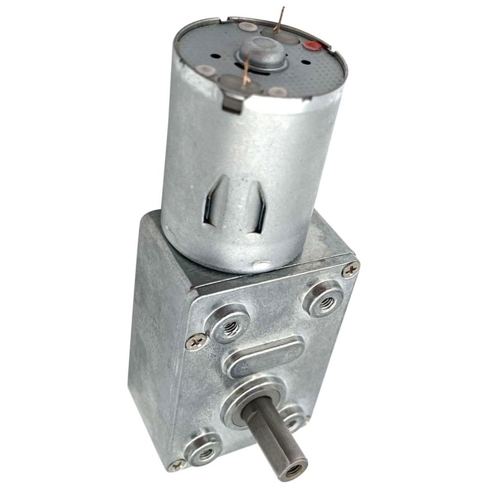 12v 375 rpm snäckväxel motorreducerare högt vridmoment elmotor metallväxel back självlåsning för automationsutrustning