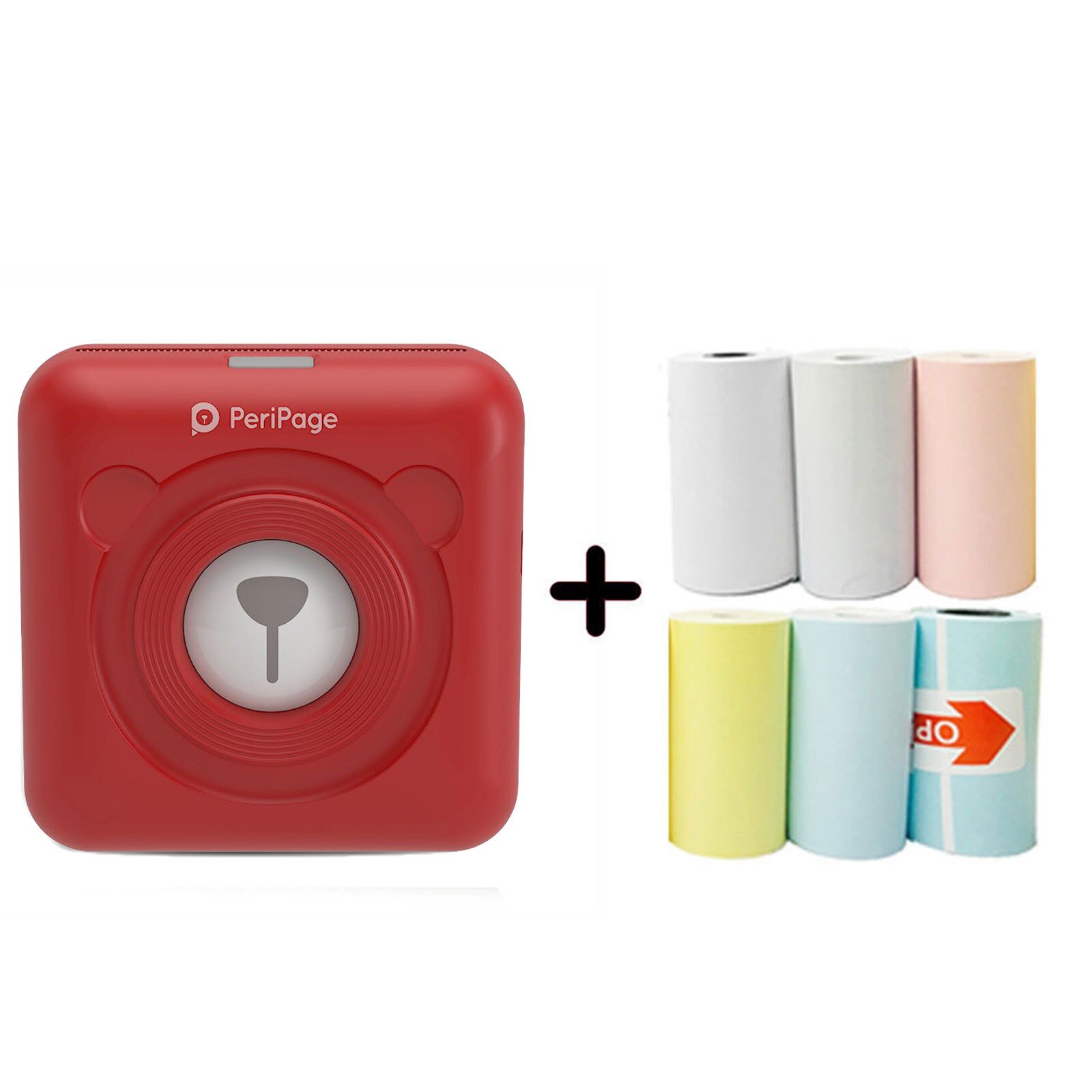 40 # Draagbare Thermische Bluetooth Printer Mini Foto 'S Printer Mini Draadloze Pos Image Photo Voor Telefoon 58Mm Pocket machine: Red 