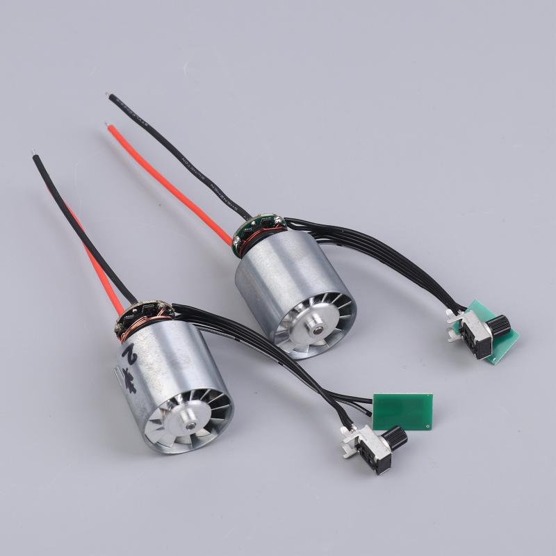 Silnik bezszczotkowy BLDC o dużej mocy 2S/3S DC 7.4V 12V z sterownikiem, regulacją prędkości, metalowy bezszczotkowy wentylator kanałowy