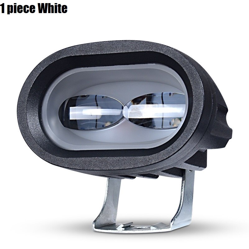 Racbox 6D Lens Amber Led Work Light Bar Auto Driving Mistlichten Offroad Spotlight Lamp Truck Suv Atv Led Auto retrofit Styling: 1 piece white