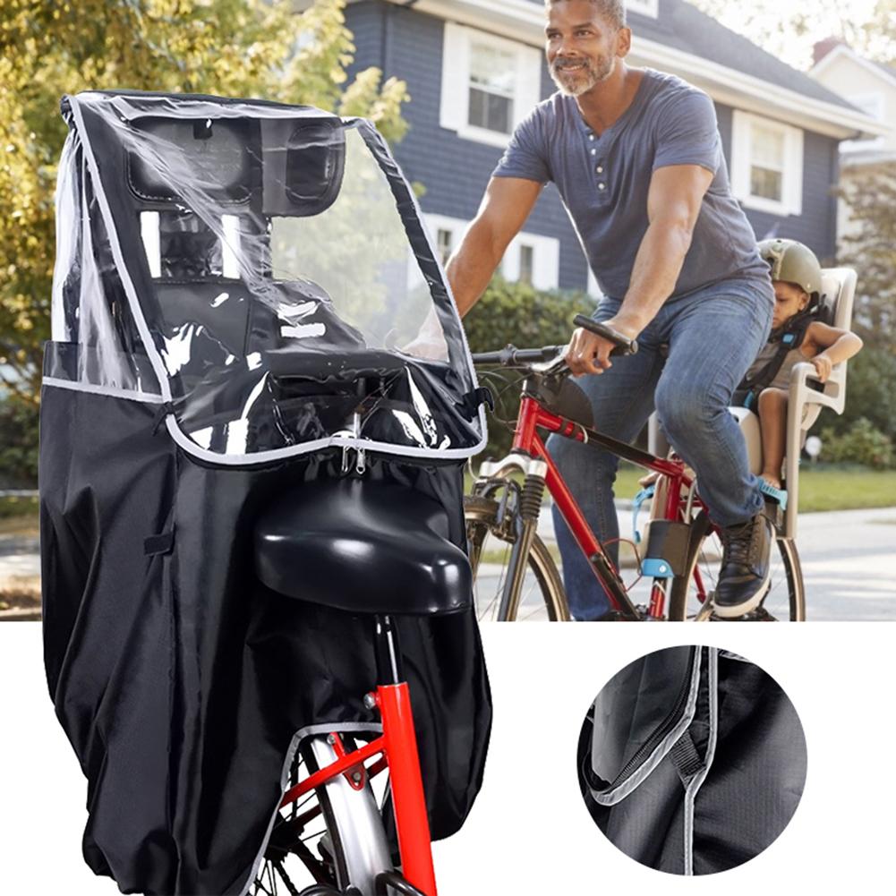 Cycling Raincoat Bike Rain Cover Breathable Durable Bicycle Rain Protection Shield for Child Safety Seats Bike Accessoriests: Default Title