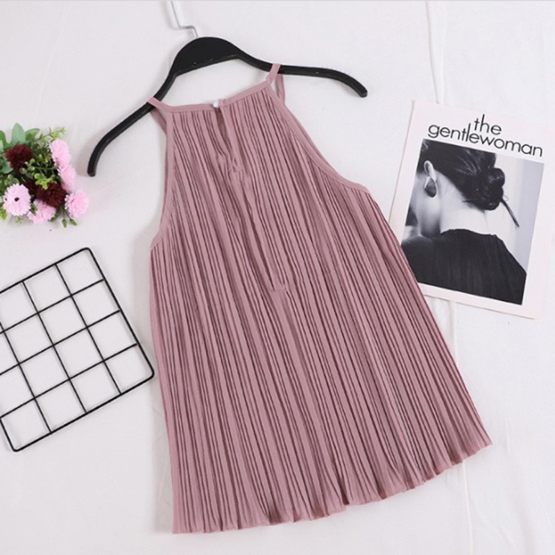 Vrouwen Zomer Hemdje Chiffon Halter Off Shoulder O Hals Vest Slim Tank Tops