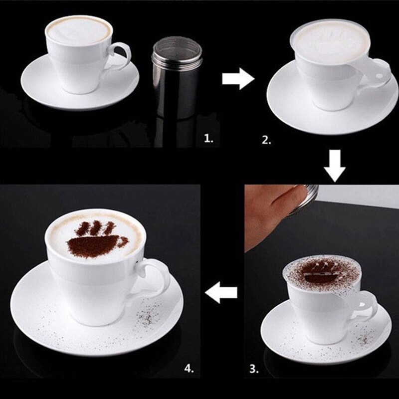 Set Latte Art tools Kit Pack Tool Replace Accessories Coffee Foam Template