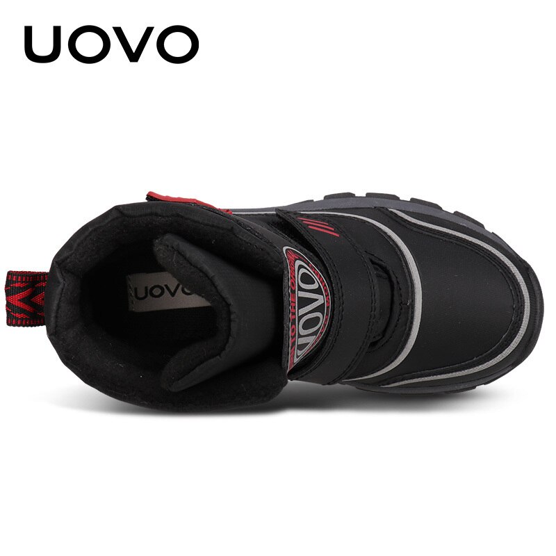 UOVO Kids Boots Hook-and-Loop Closure Sporty Kids Shoes Warm and Comfortable Boys Boots for eur size 26#-39#
