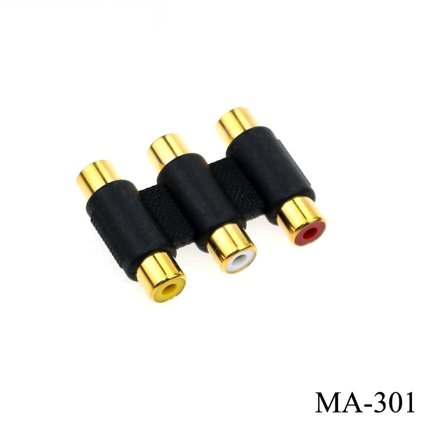 schnallen-buchse auf schnallen-buchse Audio- Video Kabel Jack Stecker Adapter Stecker RCA zu 2/3 RCA Jack: MA-301