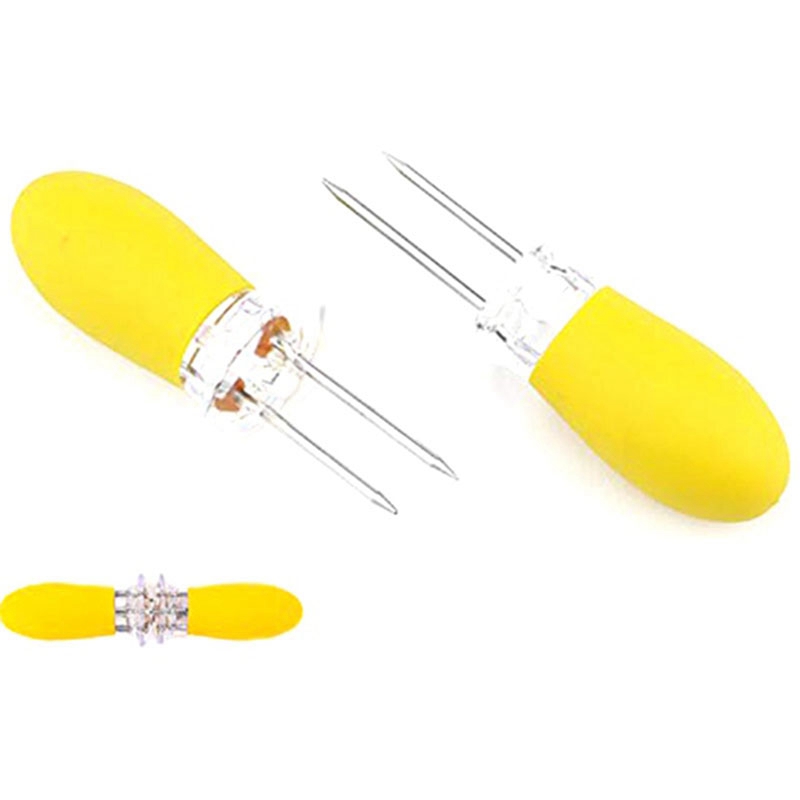 20 sztuk ze stali nierdzewnej uchwyty na kukurydzę robić kukurydza w kolbie blokujące widły robić kukurydzy dla domowe gotowanie i sprzętem robić grillowania uchwyt kukurydzy