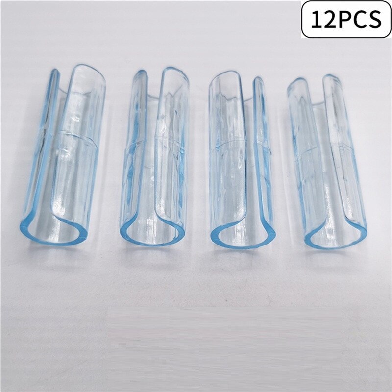 12 Stuks Laken Clips Plastic Antislip Klem Quilt Bed Cover Grijpers Fasteners Matras Houder Voor Lakens Thuis Kleding peg: Transparent blue