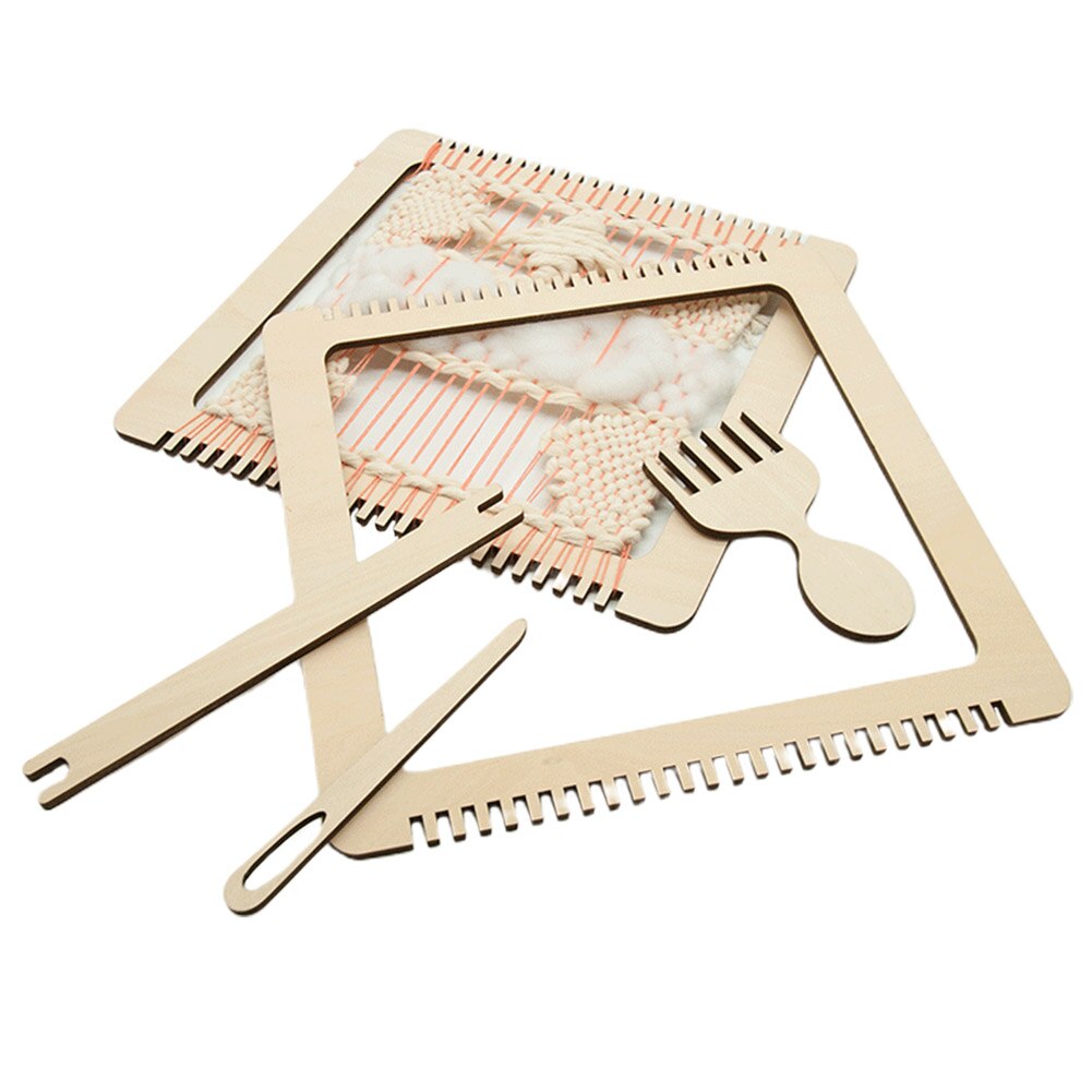 Weefgetouw Haak Para Tejer Naaien Accessoires Grappige Kinderen Speelgoed Houten Weefgetouw Hand Breien Machine C0716