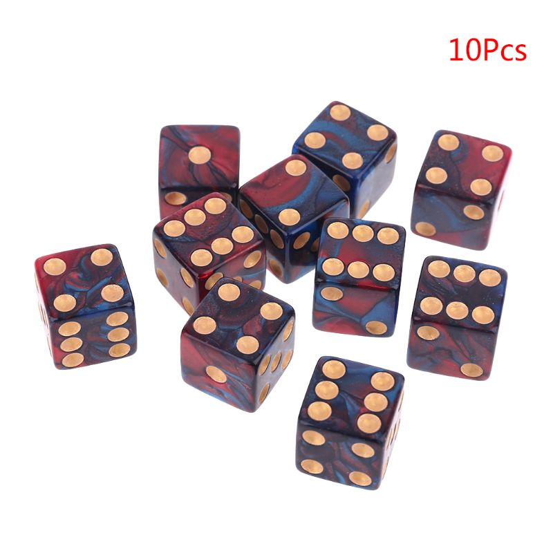 10 stuks/set nummer 16 vierkante veelvlakkige dobbelstenen kralen nummer wijzerplaten desktop tafelspel  d0lb: 7