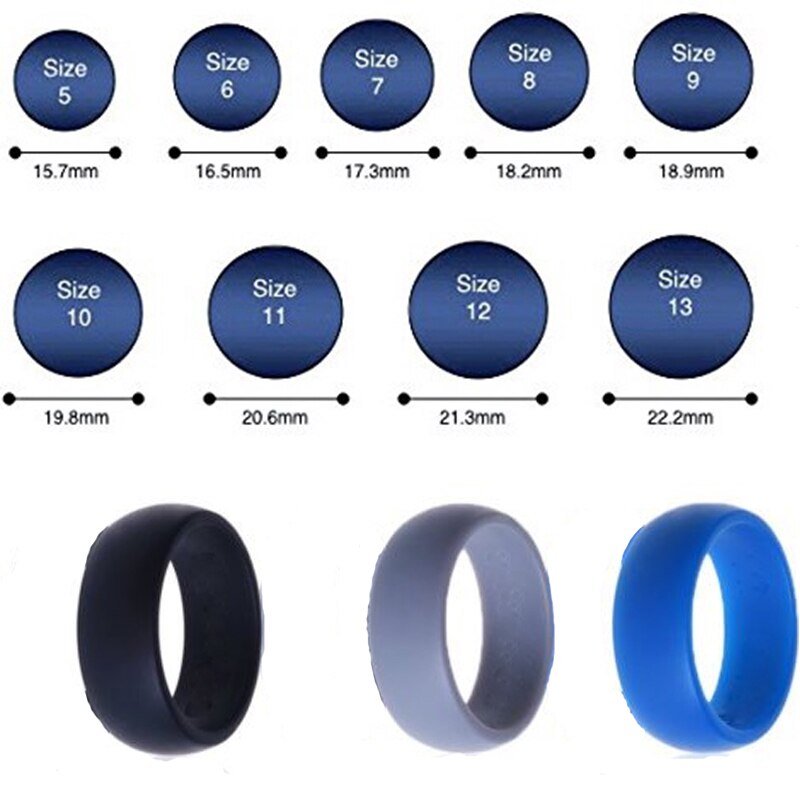 3Pcs Rubber Siliconen Vinger Ring Flexibele Hypoallergeen Wedding Engagement Ring Creatieve Eenvoudige Mode Paar Accessoires