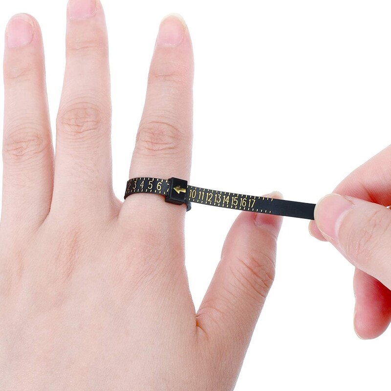 Ring Size Tool Kit Finger Size Measuring Tool with Jewel Polishing Cloth