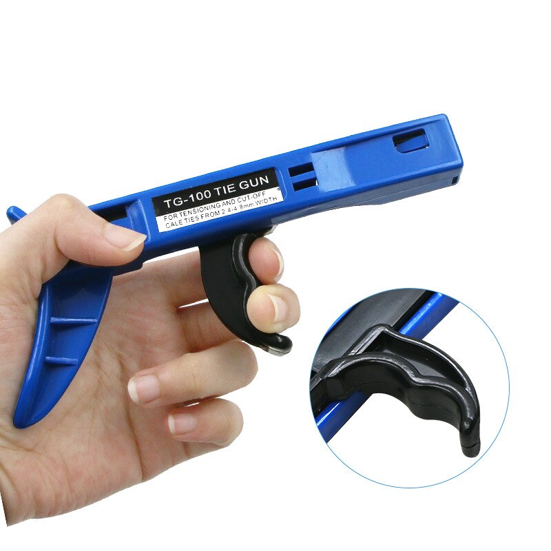 Nylon Cable Ties Cut Off Gun Cable Tie Gun Hand Tools Fastening Cutting Tool Manual Tie Machine TG-100 Automatic Tensioning
