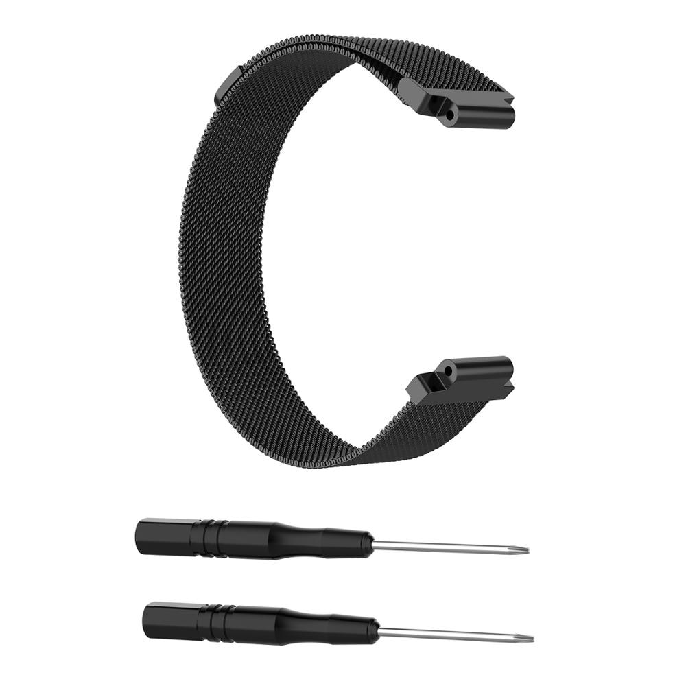 Milanese urrem til garmin forerunner 235/735xt/220/620/630/s20/s5/s6/ gps sport metal smart urbånd magnetisk armbånd