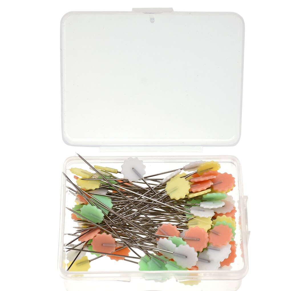 Alfileres de bordado para manualidades con agujas de retales, 100 Uds., para acolchar, herramientas y accesorios de costura, Color aleatorio: B