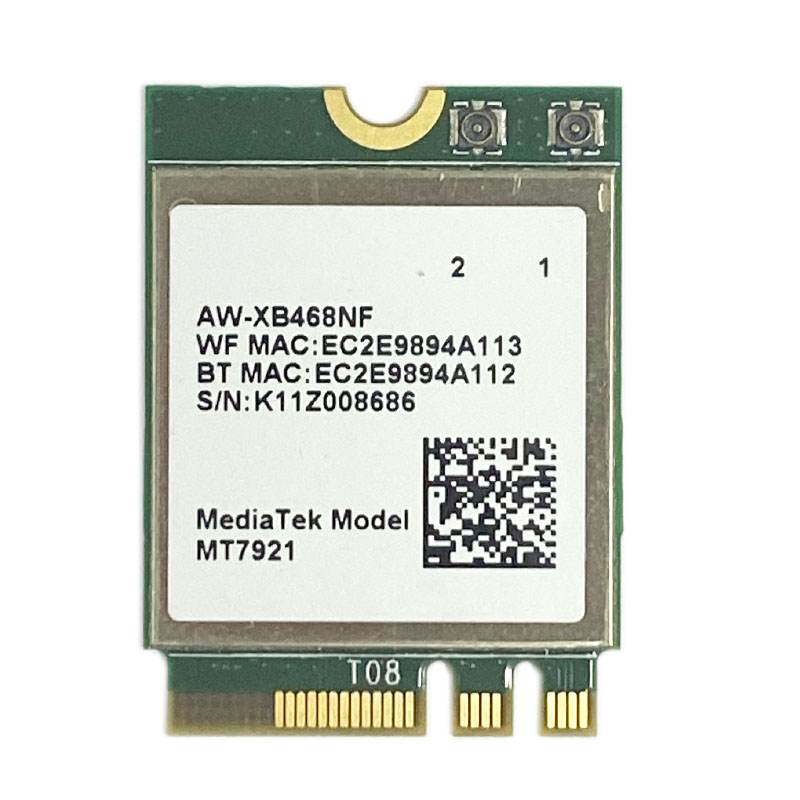 Nuovo wi-fi 6 MediaTek MT7921 wifi 6 1800M Bluetooth 5.2 scheda di rete WIFI wireless NGFF m.2 supporto windows10 / 11 MT7921k