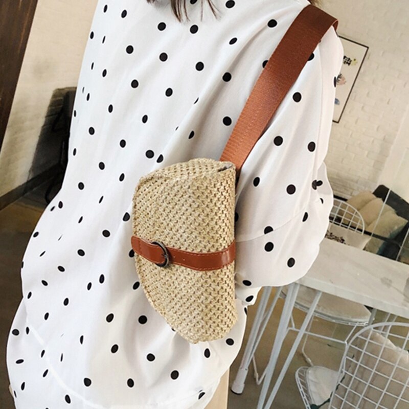 Bohemien dames rieten heuptas heuptas kleine strandtas dames schoudertas messenger bags