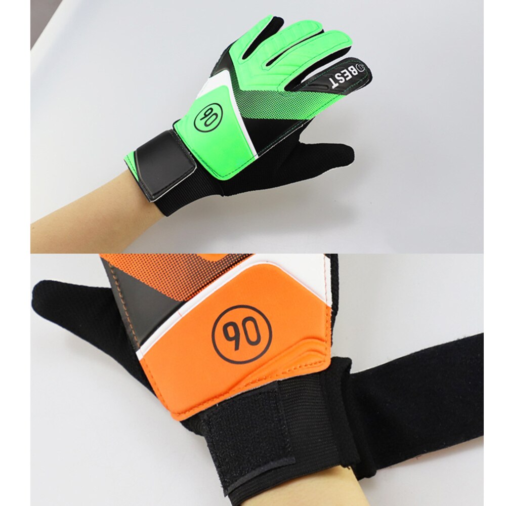 1 par fodbold sport handske målmand stødabsorberende slidstyrke handske målmand åndbar justerbar beskyttelsesudstyr