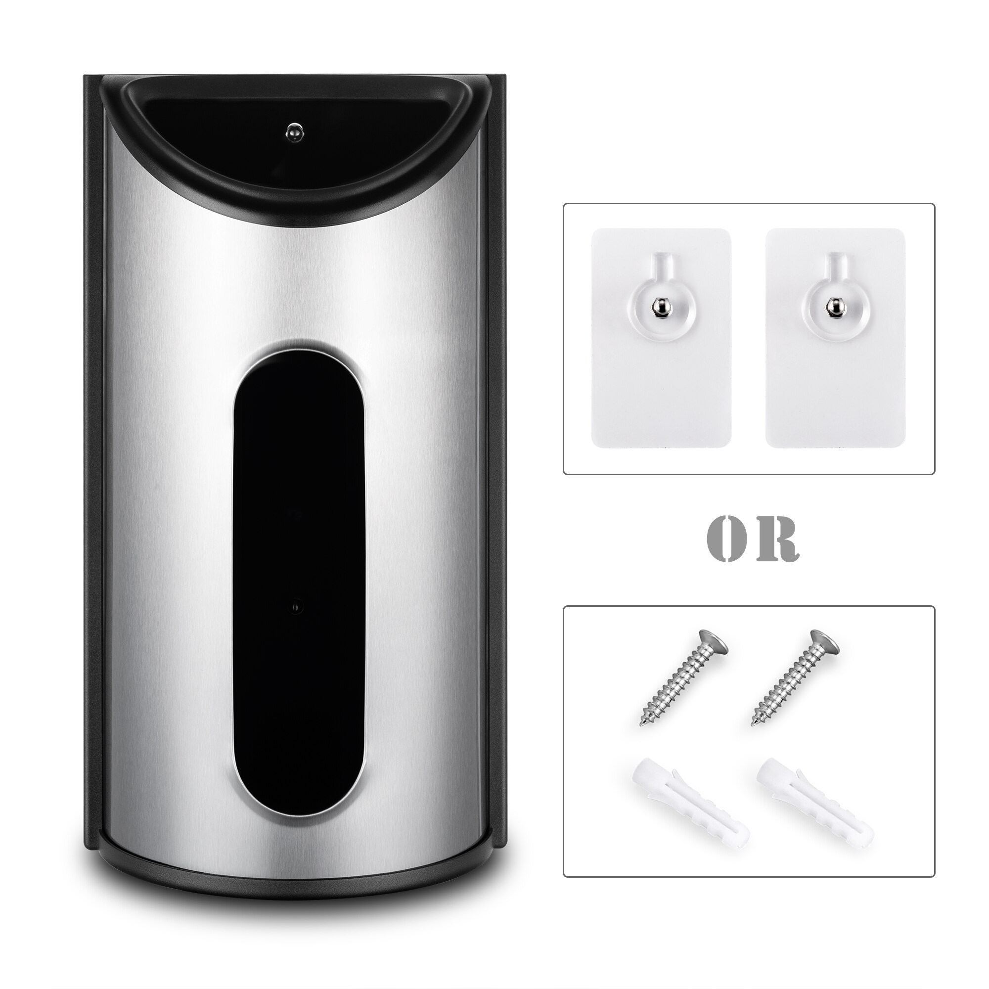 Kitchen Grocery Plastic Bag Holder and Dispenser for Plastic Bags - Easy - Wall Mount Grocery Bag Dispenser, Anti-Fingerprints