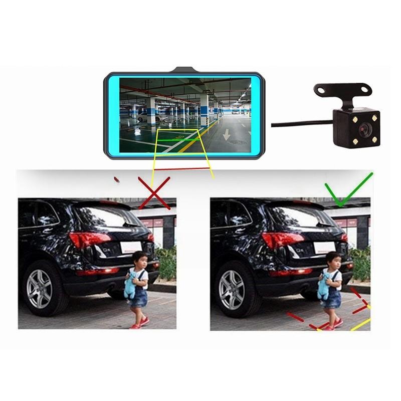 4 Inches Touch Screen Car DVR Camera Dual Lens HD 1080P Dash Cam With G-sensor 170 Degree Wide Angle Night Vision Video Recorder