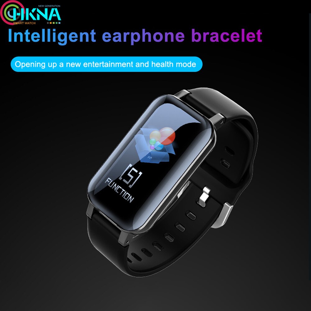 Smart Binaural Armband Draadloze Bluetooth Headset 2-In-1 Hartslag Bloeddruk Sleep Monitor Android Horloge Voor vrouwen Mannen