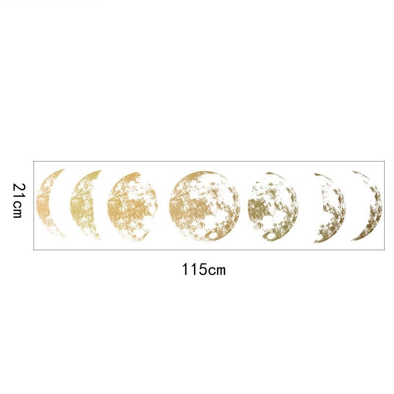 Beautiful Lunar Phases Pattern Wall Sticker For Bedroom Home Decoration Moon Phases Mural Art Diy Kids Room Wall Decal
