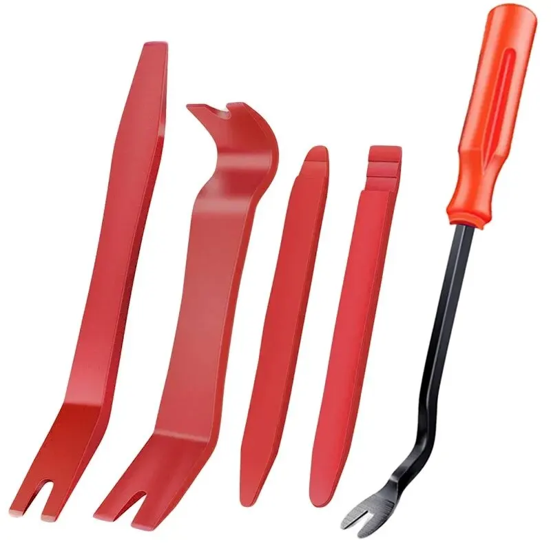 Auto Door Clip Panel Trim Removal Tool Car Audio Disassembly Kits Navigation Disassembly Installer Prying Automobile Nail Puller: WHITE