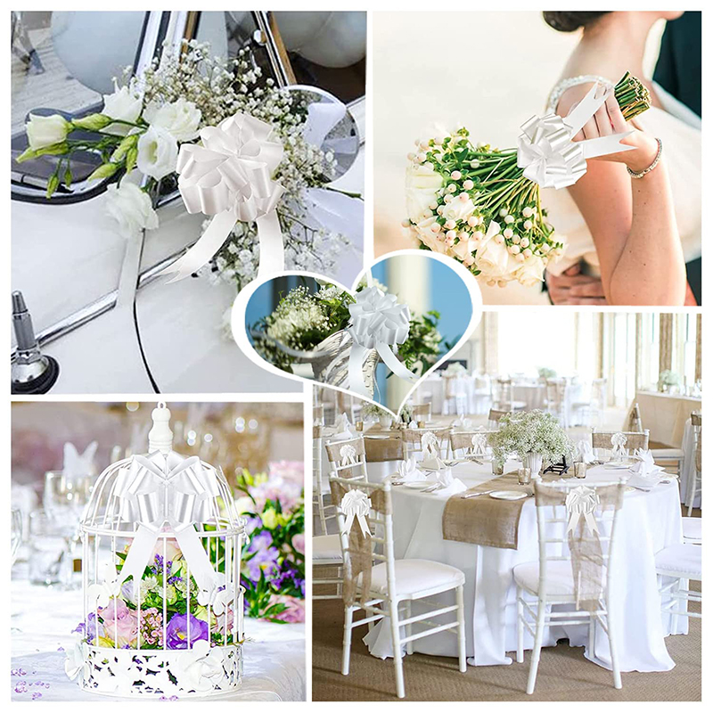 30 st bröllopsrosettband stor bilrosett för bilar födelsedag julklappar dekoration band bröllopsblommor