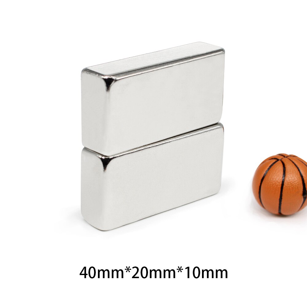 1/2/3/5Stck 40x20x10mm Quadrate Super Starke Starke Magneten N35 dicken Block dauerhaft Magnet 40x20x10 Neodym Magnet 40*20*10