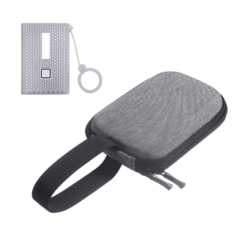 Funda protectora de almacenamiento + cubierta de silicona para Samsung T7 Touch SSD, estuche de transporte para unidades externas de estado sólido: Gray