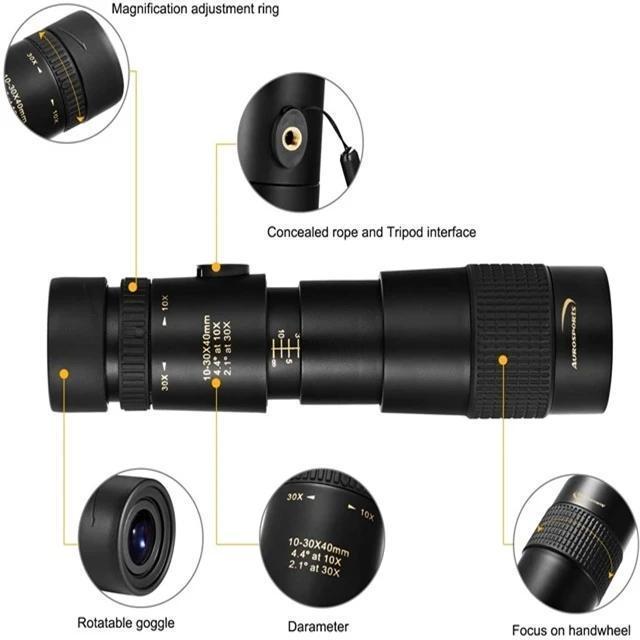 Hd 36x telefonlins kamera telezoom monokulärt teleskoplins + selfietripod med fjärrlucka för alla smartphones