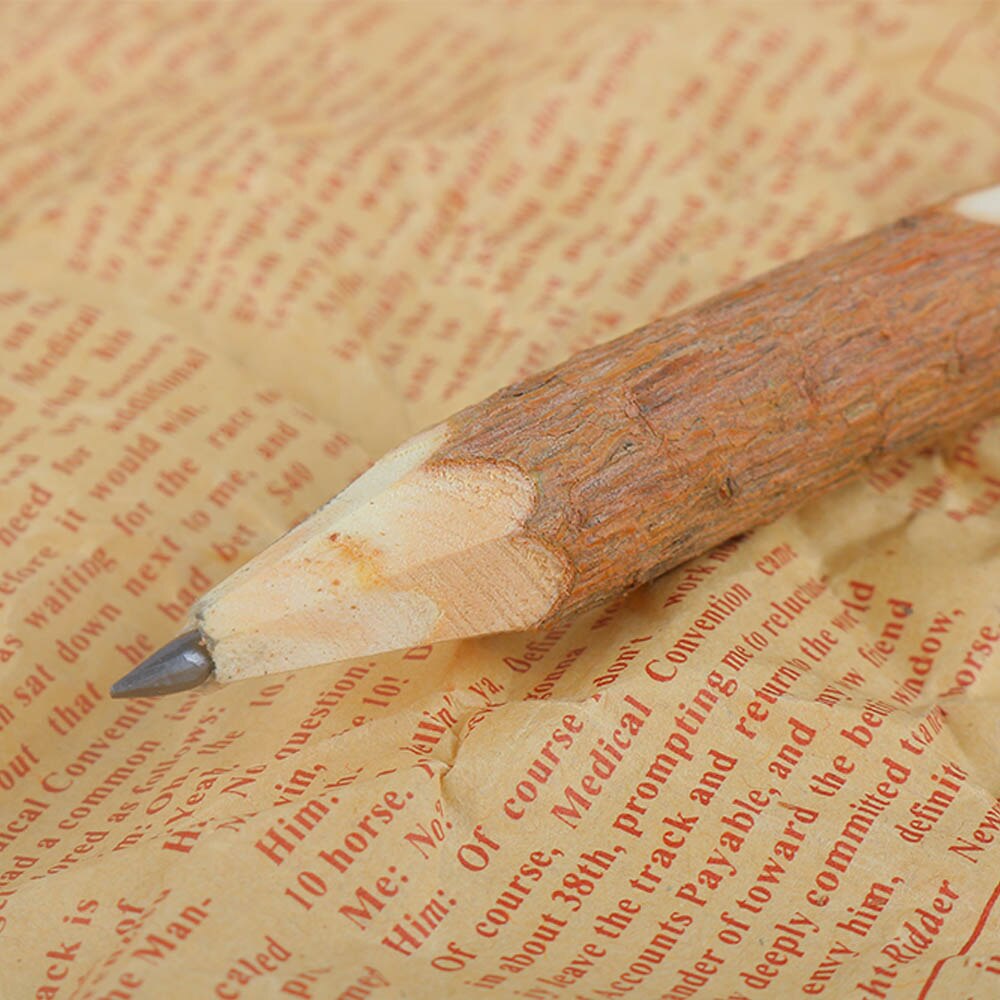 5PCS Wooden Pencil Branch and Twig Graphite Crafts Drawing Painting Pen School Stationery Supplies