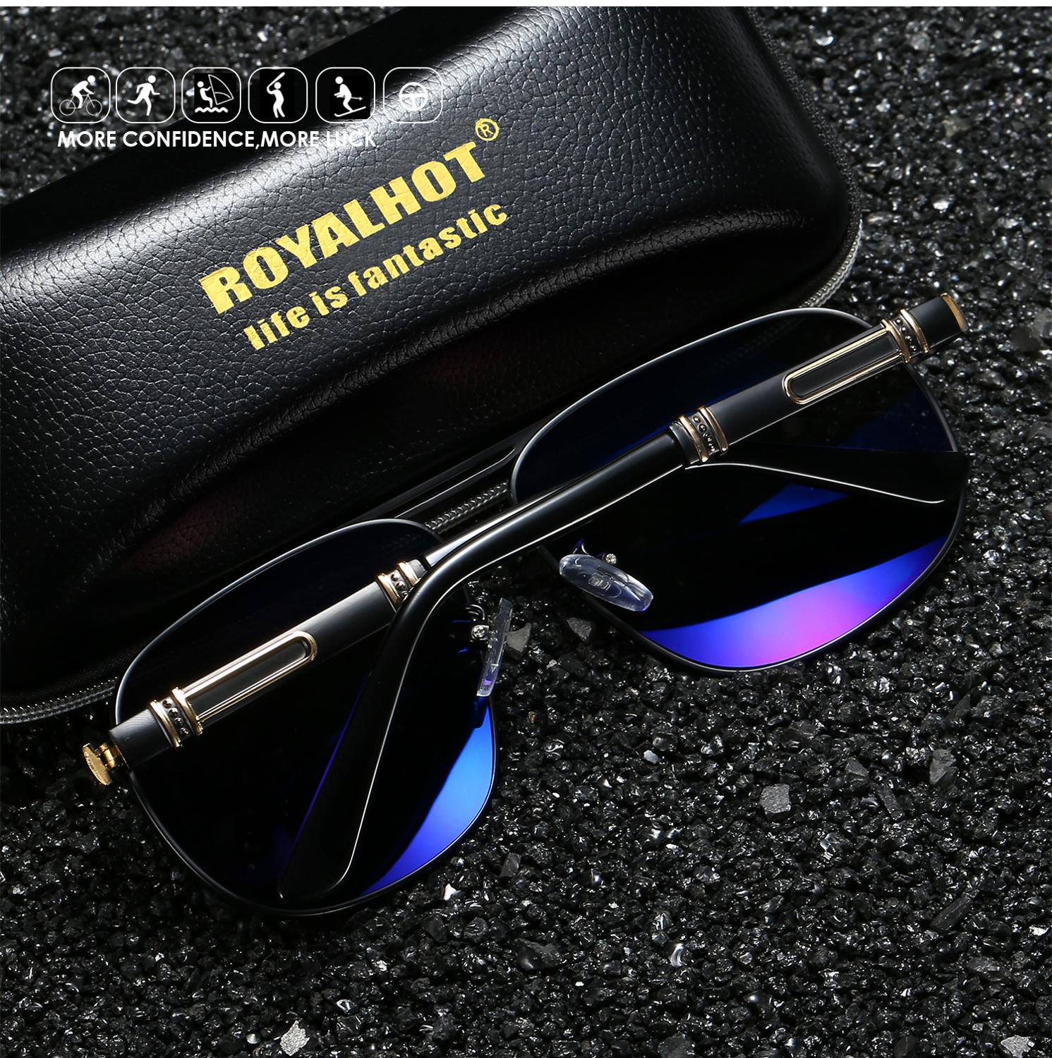 RoyalHot Mannen Vrouwen Gepolariseerde 2 Balken Zonnebril Aloly Frame Zonnebril Rijden Bril Shades Óculos masculino Mannelijke 90082