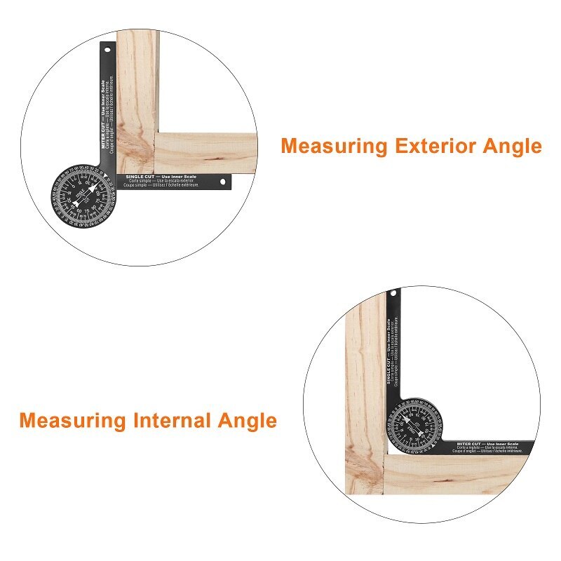 Woodworking Scale Mitre Saw Protractor Angle Level With Marking Pencil Carpenter Angle Finder Measuring Ruler Meter Gauge Tools