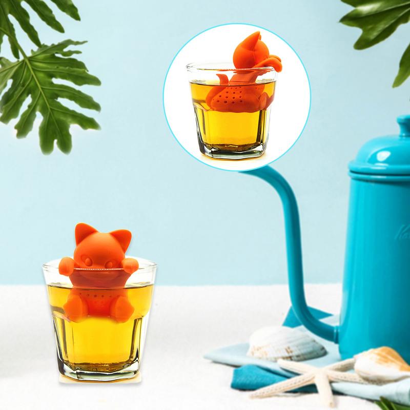 Infuseur à thé en Silicone en forme de chaton, mignon, théière, infuseurs, filtres à café: Default Title