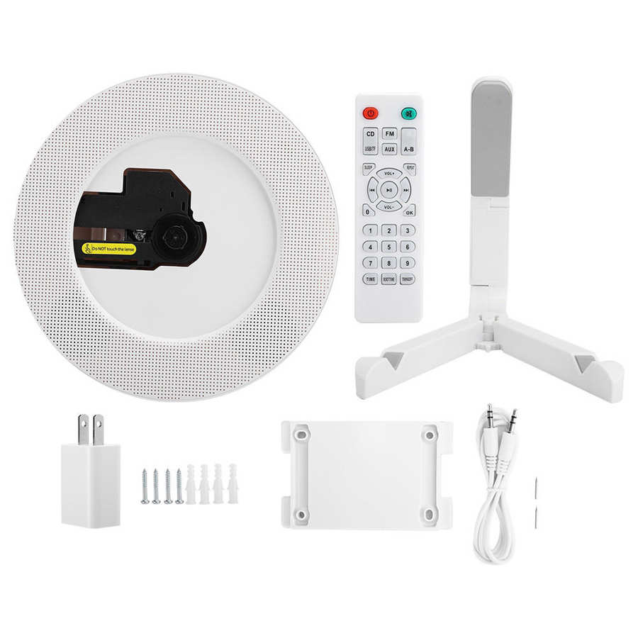 År -q100 bluetooth vægmonteret cd-afspiller musikafspiller alarm hjemmeunderstøttelse usb-hukommelseskort play us plug