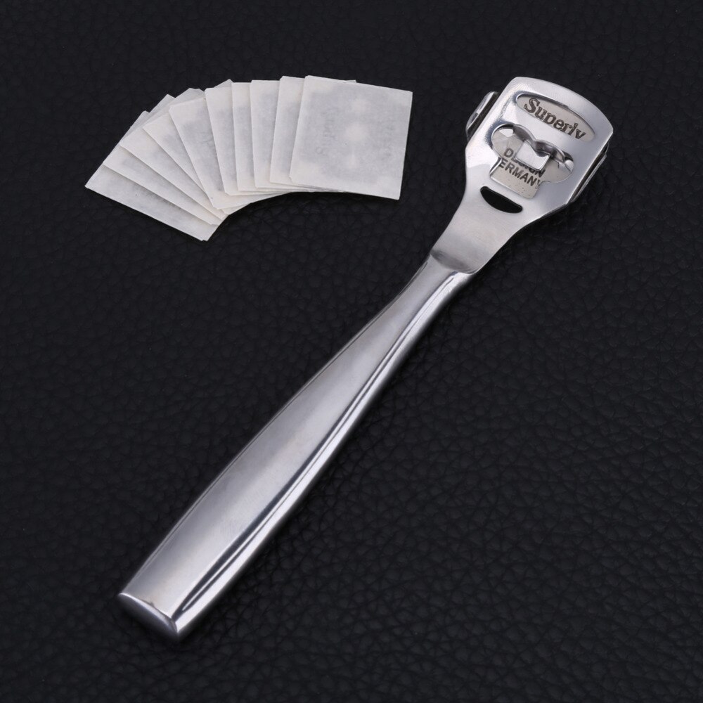 Leathercraft Skiving Tool Rvs Edge Skiver Leer Skiver Blade Voor Dunner DIY Leather Craft 10 Blades Set