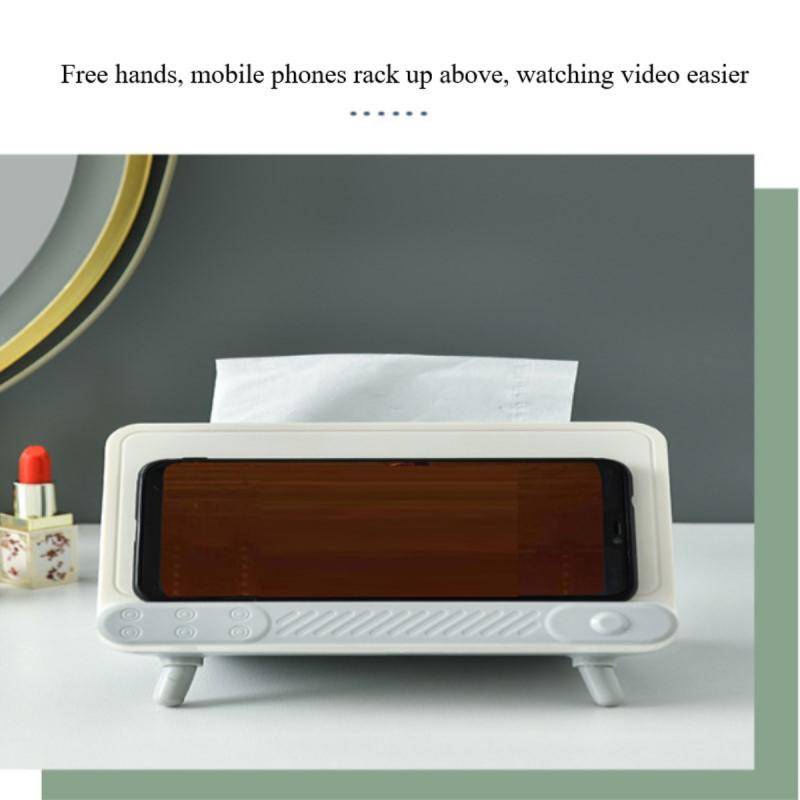 1PC Tissue Box Retro Desktop TV Shaped Tissue Box Mobile Phoneb Ipad Tablet PC Movie Rack Paper Pumping Storage Home Accessories