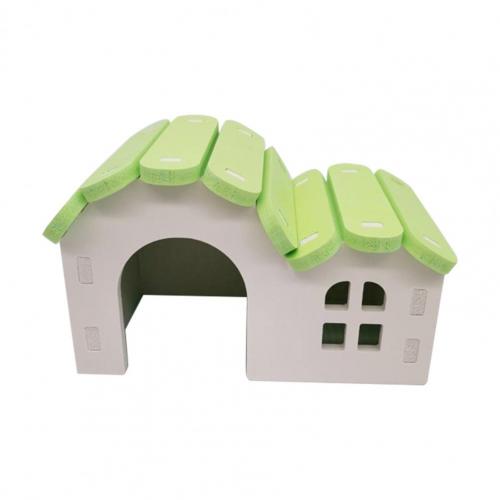 Decorative Chinchilla Hut DIY Installation Leisure Hedgehog Hamster Villa Living Hut: Green