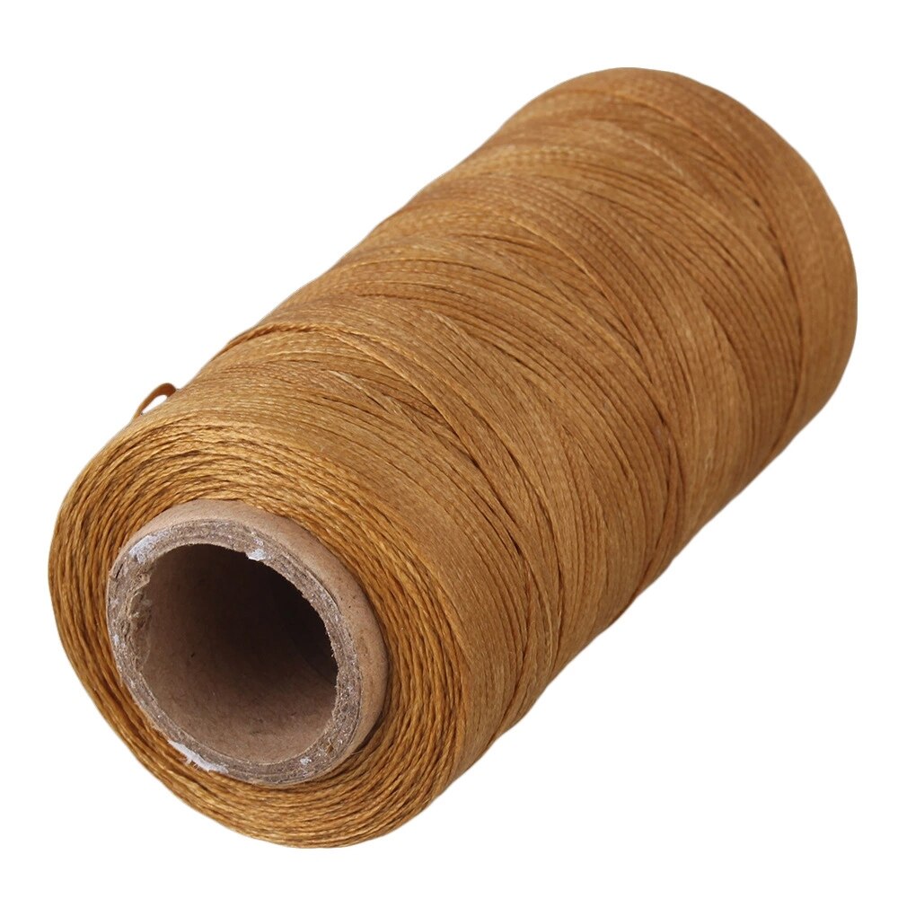 210D Brown Leather Polyester Waxed Wax Thread Cord Sewing for DIY Leathercraft