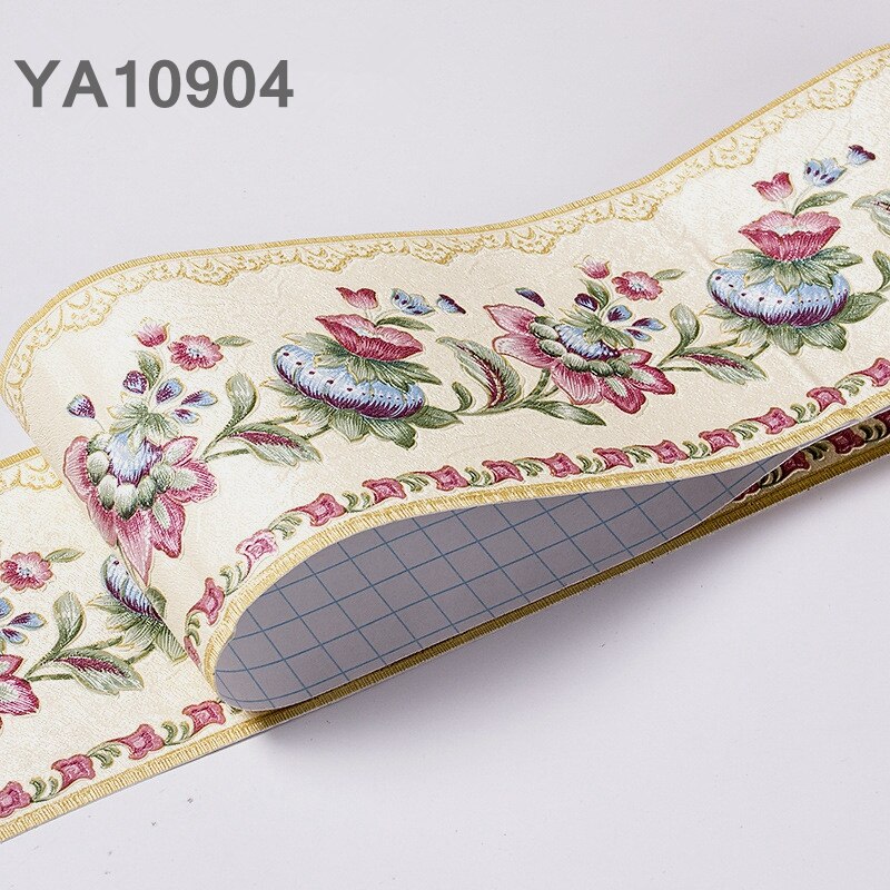 3D Embossed Baseboard Self-adhesive Waistline Sticker Baseboard Border Stickers Waterproof Living Room Bedroom PVC Wall Stickers