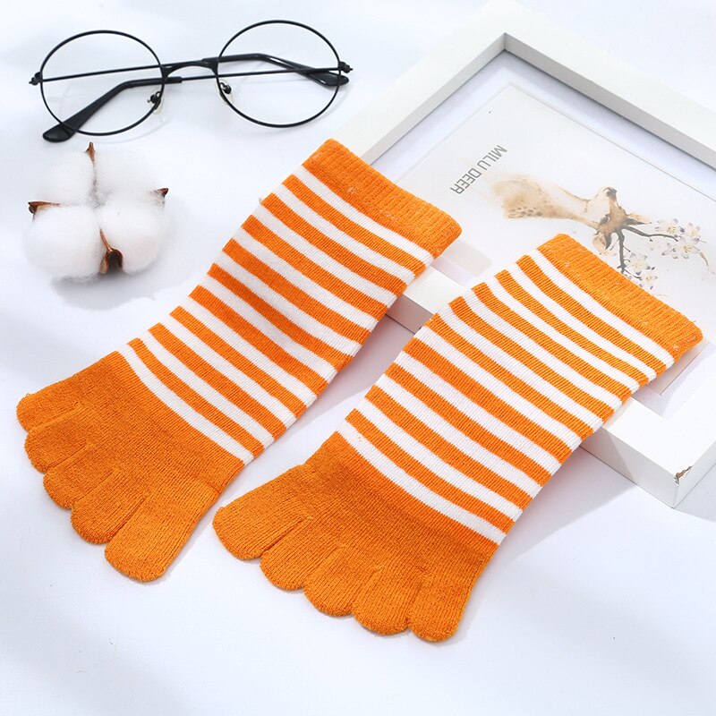 4-12Y Jungen Mädchen lässig Sport Atmungs Fünf-Zehe Socke für freundlicher Socken Mehrfarbig Baumwolle gestreift freundlicher-Finger Kleidung zeug