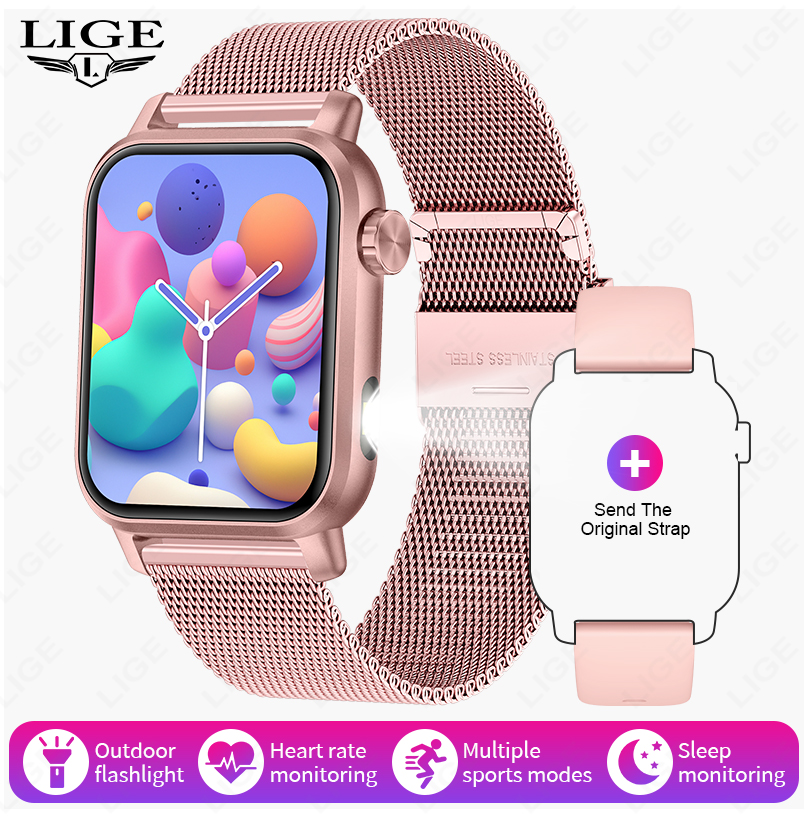 60Hz wysoki pędzel inteligentny zegarek mężczyzna połączenie Bluetooth sportowy naganiacz zwierza zdatność IP68 wodoodporna bransoletka damski Smartwatch dla androida IOS: Czerwony