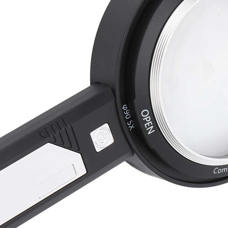 LED Lighted Magnifier 6 LED Handheld Magnifying Glass 250mAh Battery Charging for Read Books