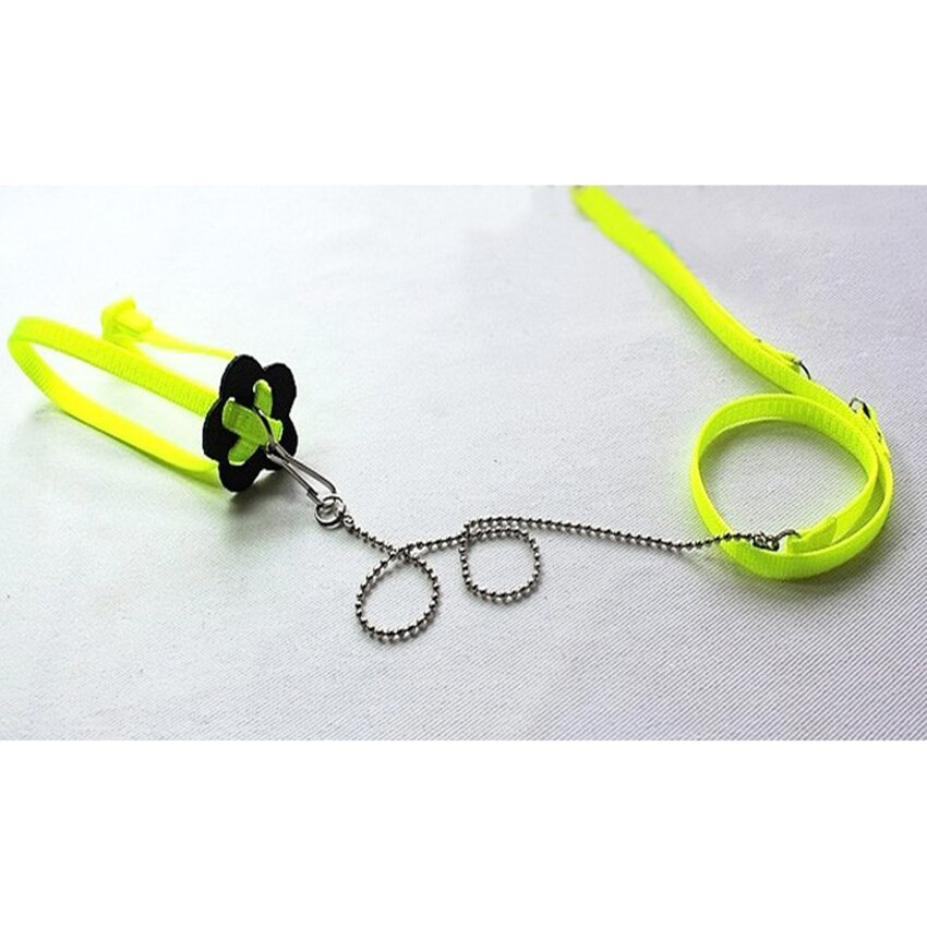 Arnés de pájaro para loro ajustable de 1,2 M, Correa Multicolor ligera suave de: Yellow