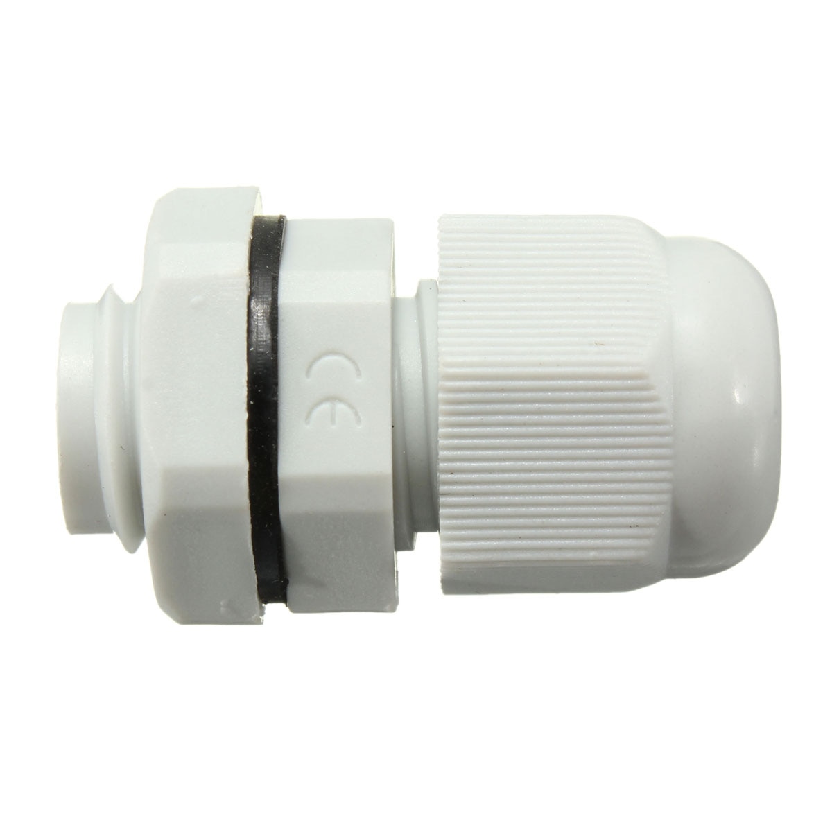 10Pcs M12x1.5 12mm Cable Gland Compression TRS Stuffing Gland Locknut Waterproof IP68 CE White Plastic Cable Gland Connector